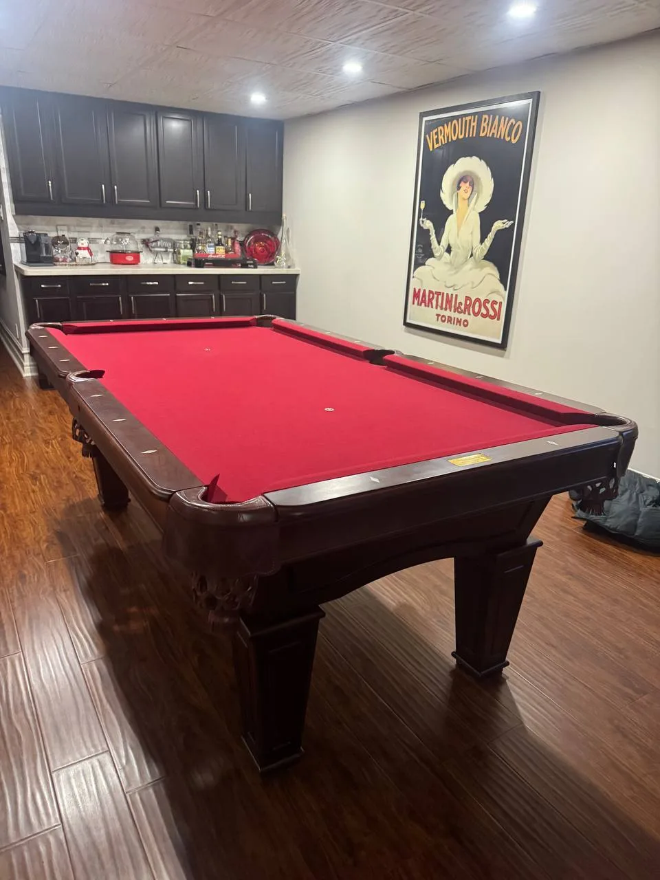 Pool table installation
