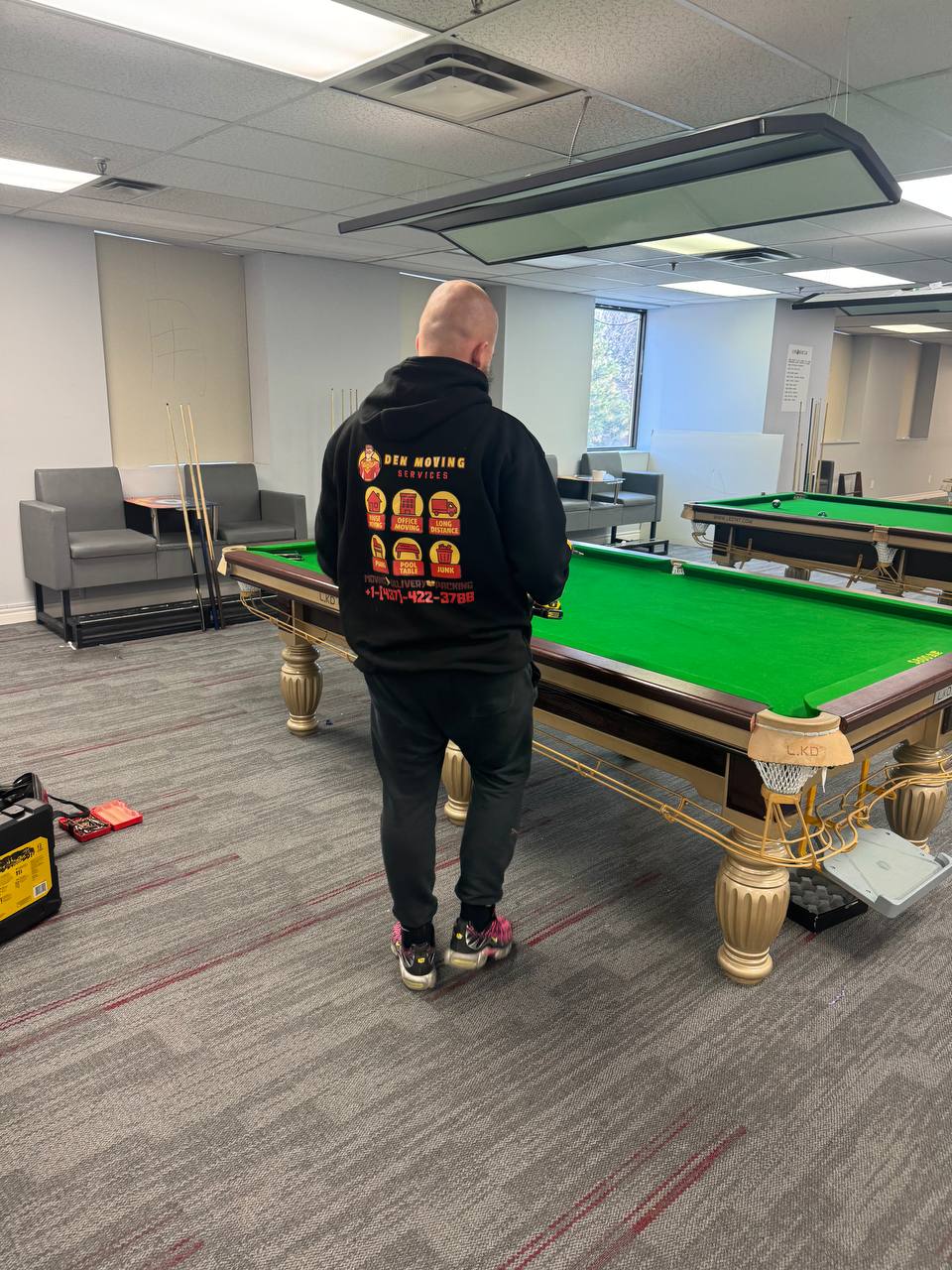 Pool table moving service